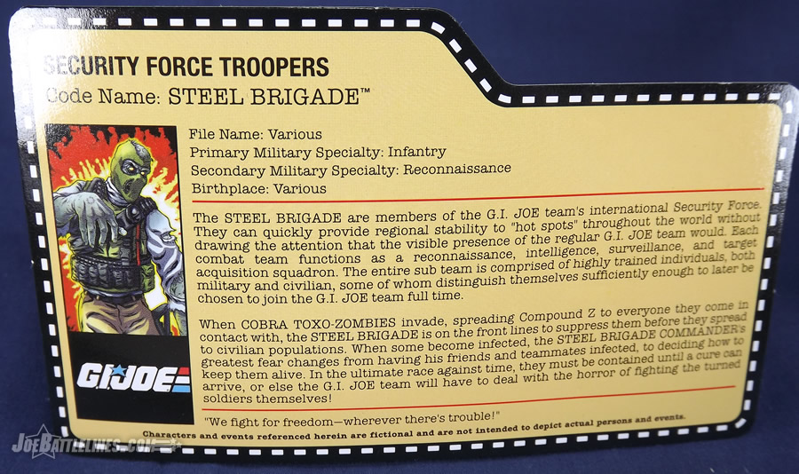G.I. Joe Zombie Initiative Zombie Steel Brigade