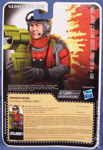 G.I. Joe FSS 5 Sneak Peek card back