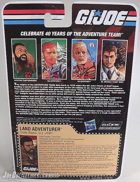G.I. Joe Collector's Club 1:18 Adventure Team Land Adventurer