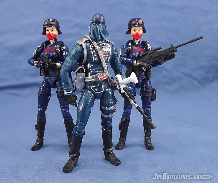 Female Cobra Troopers and Cobra Commander