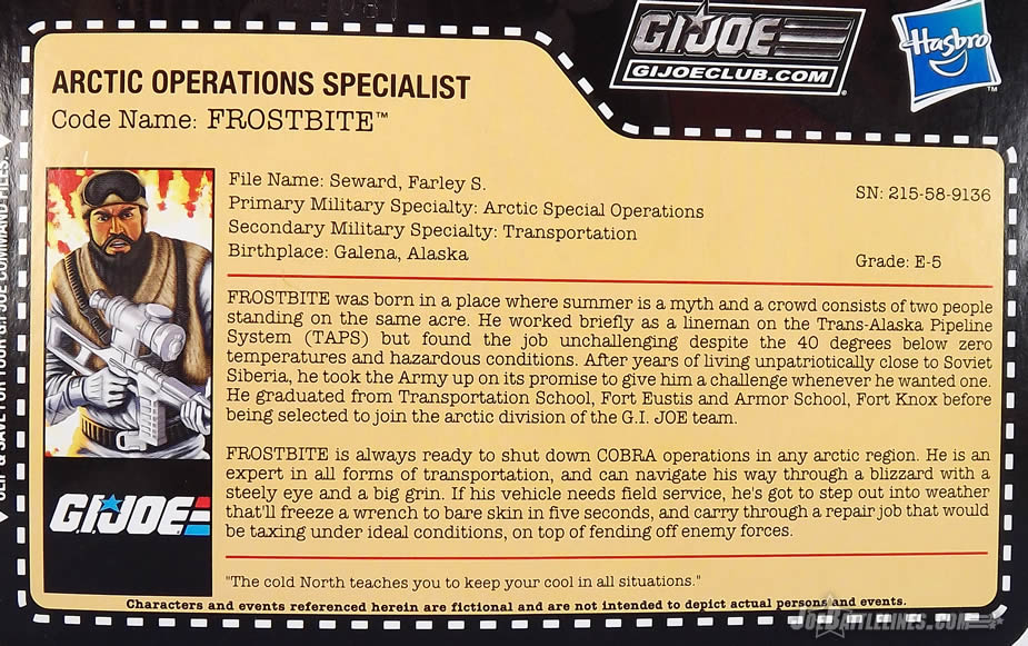 G.I. Joe FSS 3 Frostbite