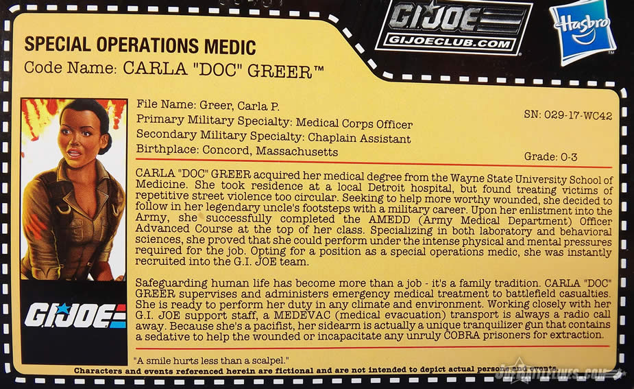 G.I. Joe FSS 4 Carla "Doc" Greer
