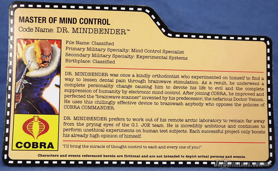 G.I. Joe Collector's Club Dr. Mindbender 2015 renewal figure