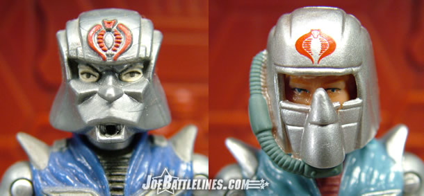 Battle Armor Cobra Commander helmet comparison