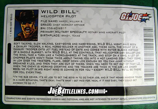 Wild Bill file card