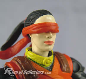 Jinx blindfolded
