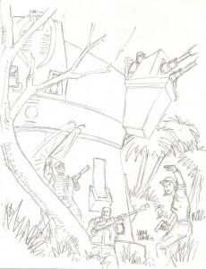 G.I. Joe A Real American Hero 195 cover sketch by Larry Hama