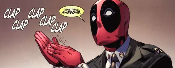Deadpool claps