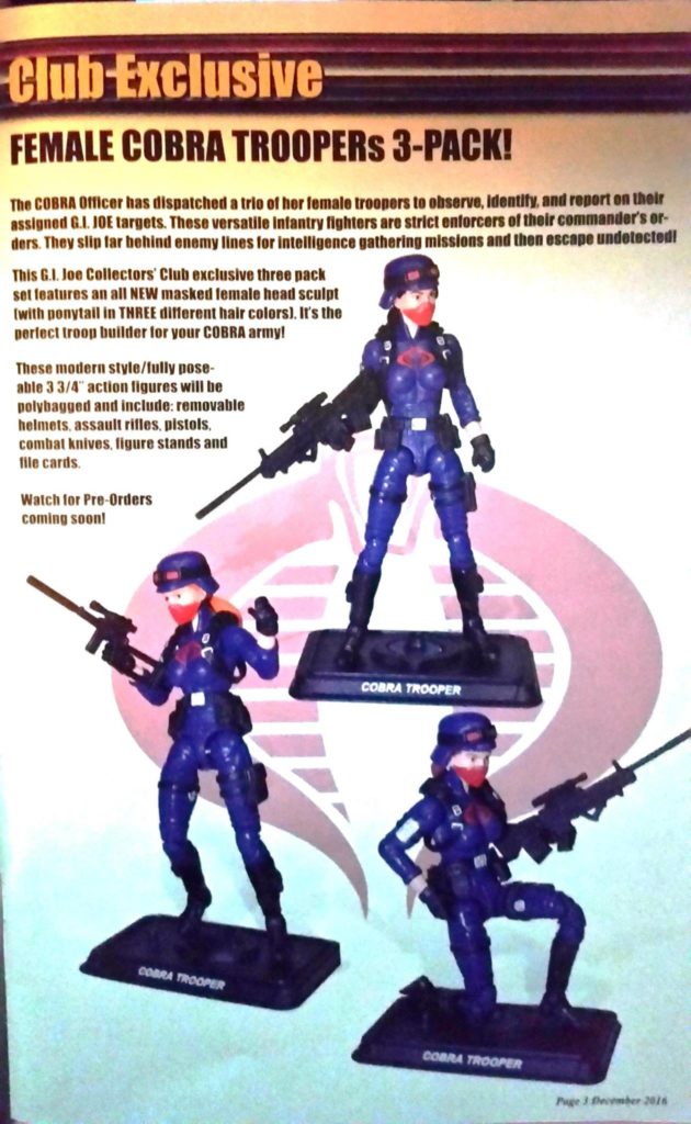 G.I. Joe Collector's Club female Cobra Troopers