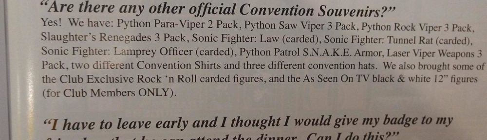 GIJoeCon 2018 souvenir items